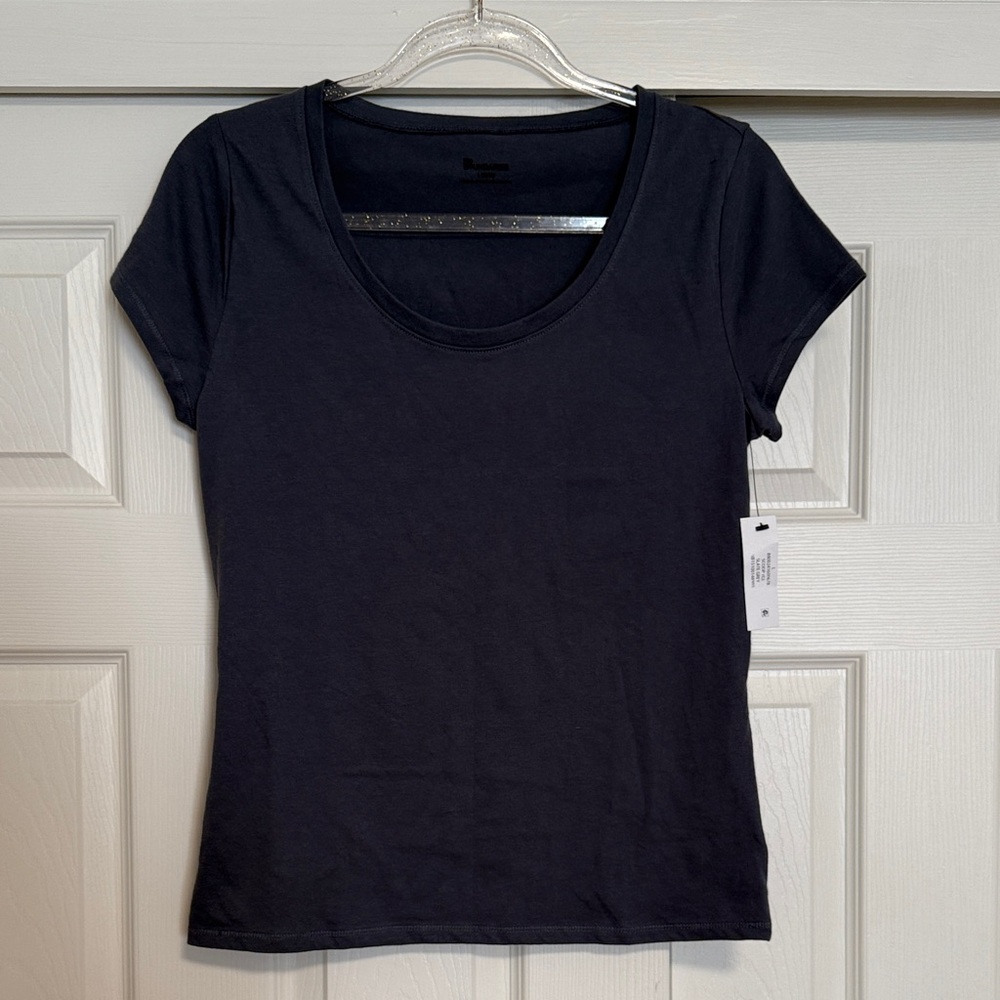 No Boundaries Scoop Neck Slate Grey Women's Tee